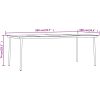 Matgrupp för trädgården 9 delar brun och svart vidaXL 200 cm table length – miniatyr 9