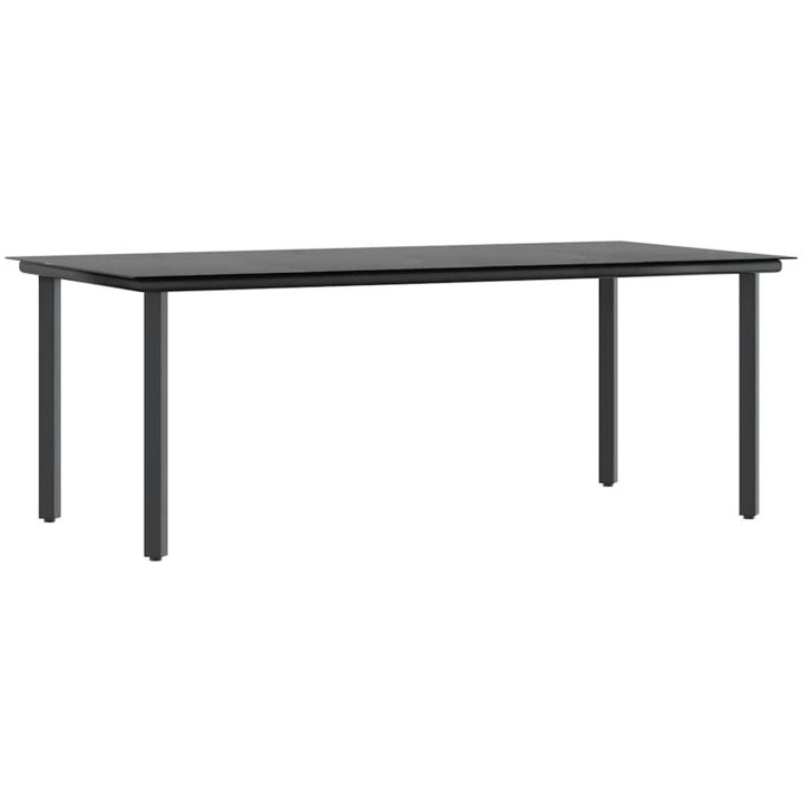 Matgrupp för trädgården 9 delar brun polyrotting glas vidaXL 200 x 100 x 74 cm – bild 5