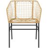 Matgrupp för trädgården 9 delar brun polyrotting glas vidaXL 200 x 100 x 74 cm – miniatyr 6