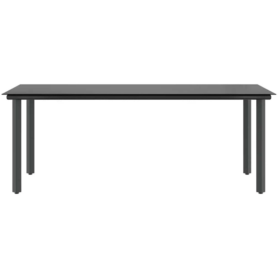 Matgrupp för trädgården 9 delar brun polyrotting glas vidaXL 200 x 100 x 74 cm – bild 7