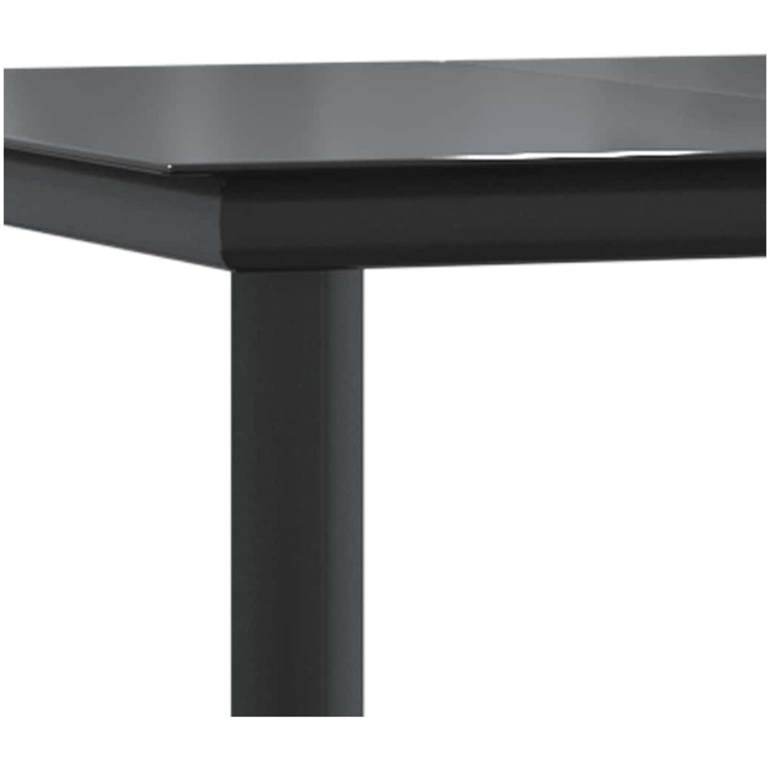 Matgrupp för trädgården 9 delar brun polyrotting glas vidaXL 200 x 100 x 74 cm – bild 9