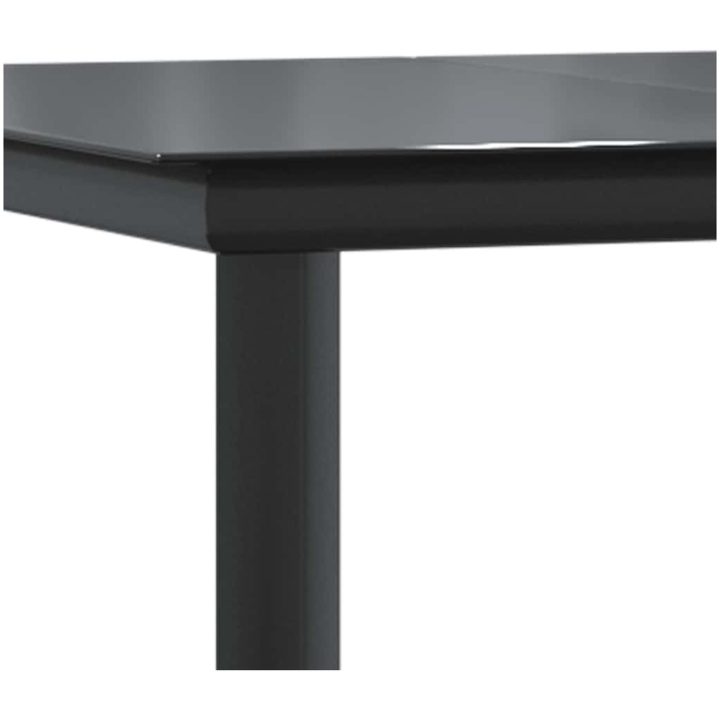 Matgrupp för trädgården 9 delar brun polyrotting glas vidaXL 200 x 100 x 74 cm – bild 9