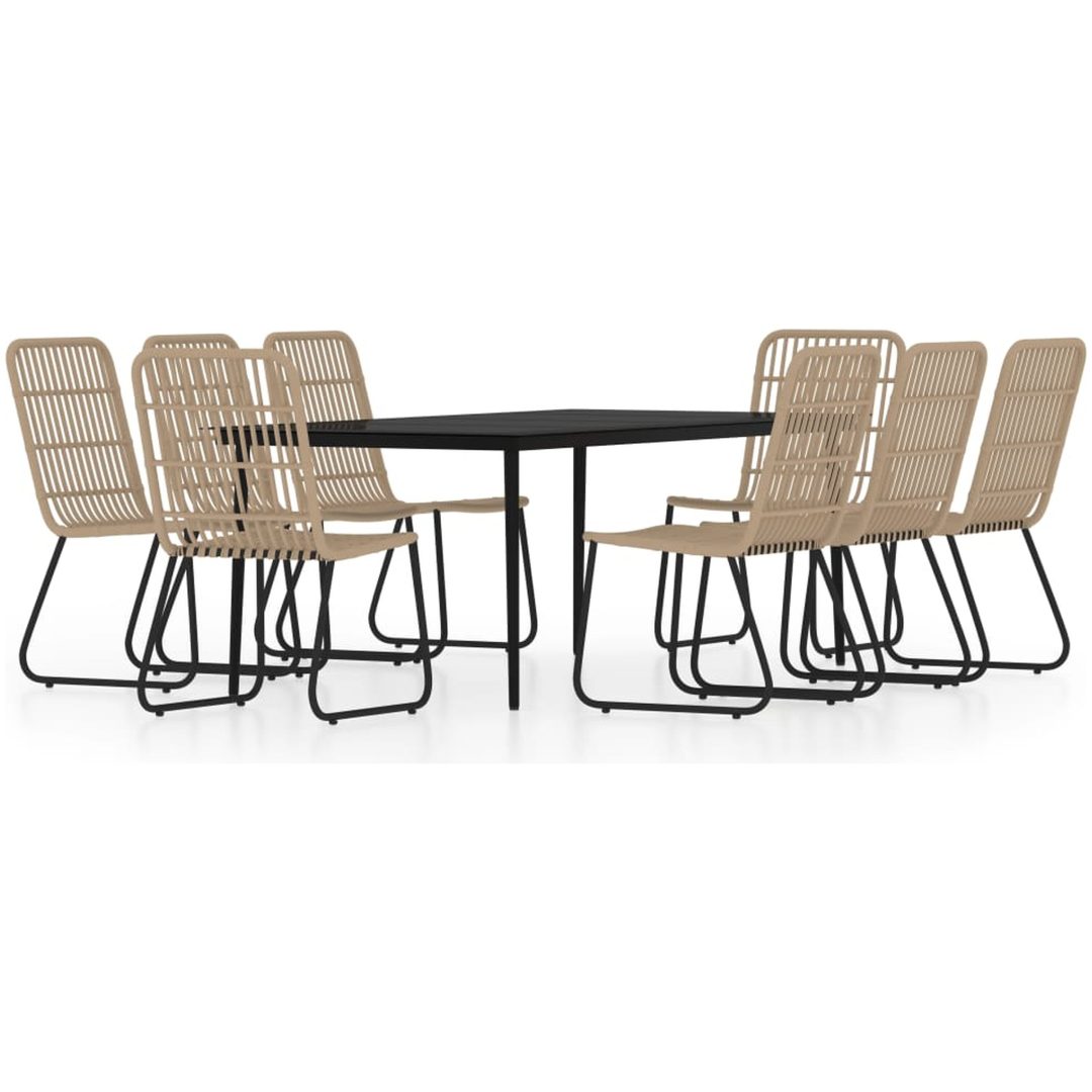 Matgrupp för trädgården 9 delar ek vidaXL 200 cm table length – bild 2