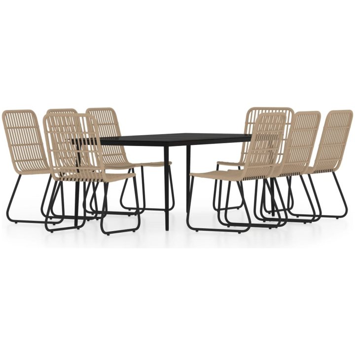 Matgrupp för trädgården 9 delar ek vidaXL 200 cm table length – bild 2