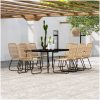 Matgrupp för trädgården 9 delar ek vidaXL 200 cm table length – miniatyr 1