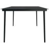 Matgrupp för trädgården 9 delar grå och svart vidaXL 200 cm table length – miniatyr 7