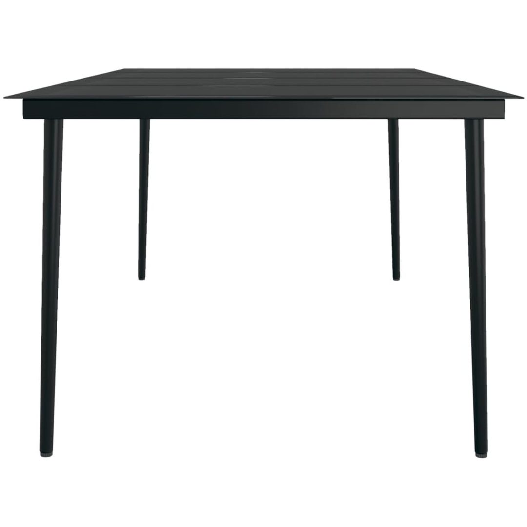 Matgrupp för trädgården 9 delar grå och svart vidaXL 200 cm table length – bild 7