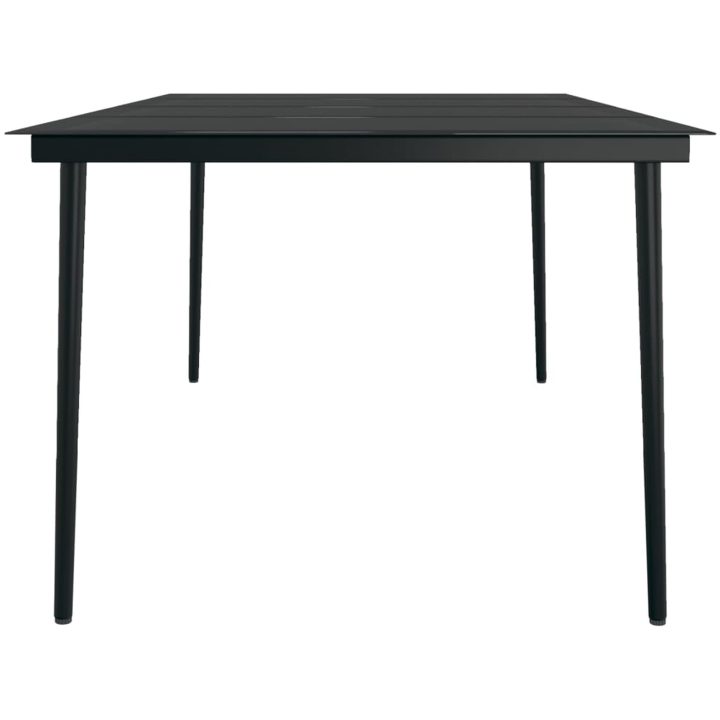 Matgrupp för trädgården 9 delar grå och svart vidaXL 200 cm table length – bild 7