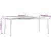 Matgrupp för trädgården 9 delar grå och svart vidaXL 200 cm table length – miniatyr 9