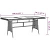 Matgrupp för trädgården 9 delar konstrotting svart vidaXL – miniatyr 9