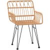 Matgrupp för trädgården 9 delar konstrotting vidaXL 200 cm bordslängd – miniatyr 5