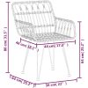 Matgrupp för trädgården 9 delar konstrotting vidaXL 200 cm bordslängd – miniatyr 10