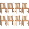 Matgrupp för trädgården 9 delar massiv teak vidaXL – miniatyr 3