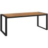 Matgrupp för trädgården 9 delar massivt akacia&metall vidaXL 200 cm table length – miniatyr 5