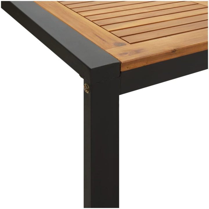 Matgrupp för trädgården 9 delar massivt akacia&metall vidaXL 200 cm table length – bild 7