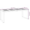 Matgrupp för trädgården 9 delar massivt akacia&metall vidaXL 200 cm table length – miniatyr 8