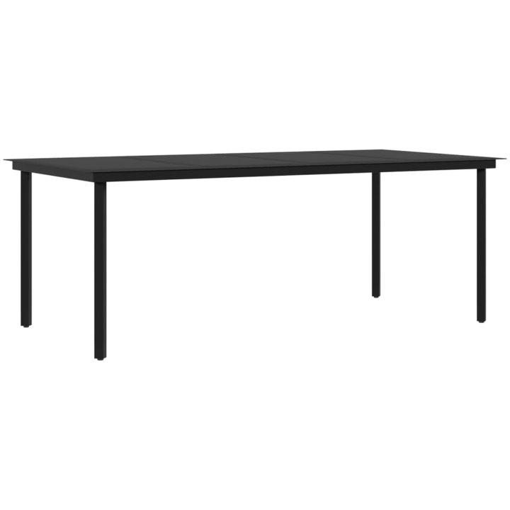 Matgrupp för trädgården 9 delar med dynor konstrotting och glas vidaXL 200 cm table length – bild 5