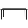 Matgrupp för trädgården 9 delar med dynor konstrotting och glas vidaXL 200 cm table length – miniatyr 6