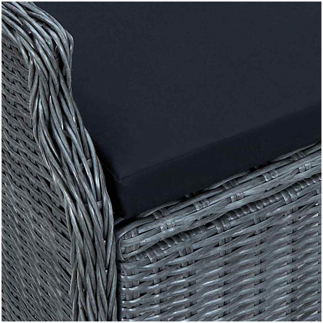 Matgrupp för trädgården 9 delar mörkgrå vidaXL – bild 8