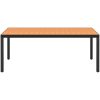 Matgrupp för trädgården 9 delar PVC-rotting svart och brun vidaXL 184.5 cm table length – miniatyr 4