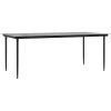 Matgrupp för trädgården 9 delar PVC-rotting svart vidaXL 200 cm table length – miniatyr 7