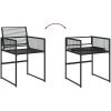 Matgrupp för trädgården 9 delar svart konstrotting vidaXL – miniatyr 7