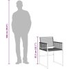 Matgrupp för trädgården 9 delar svart konstrotting vidaXL – miniatyr 9
