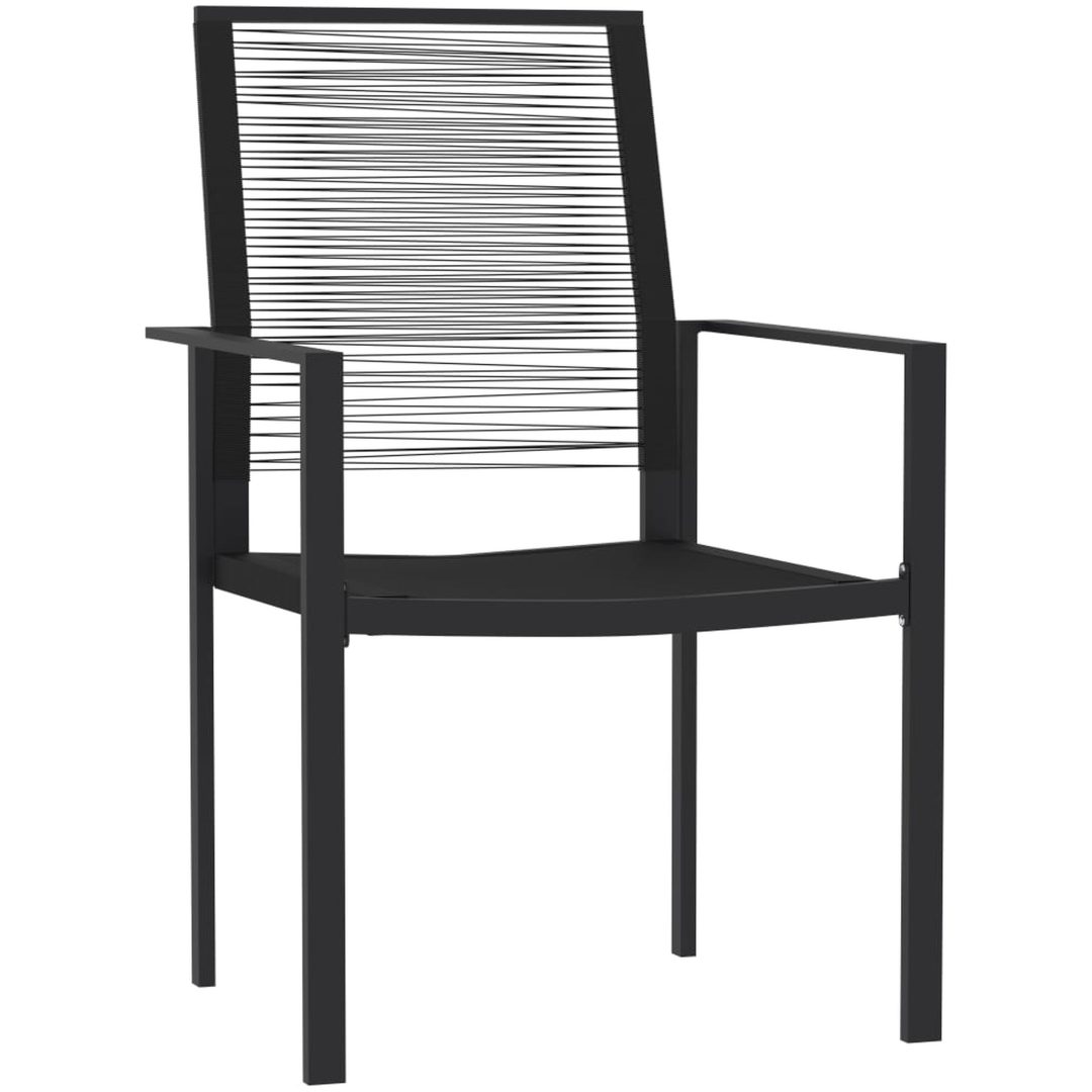 Matgrupp för trädgården 9 delar svart vidaXL 200 cm table length – bild 3