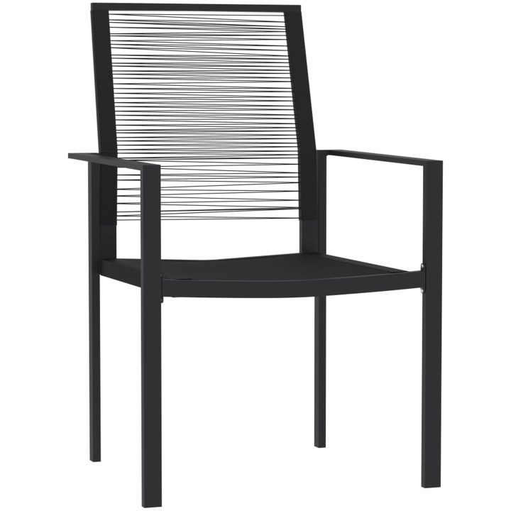 Matgrupp för trädgården 9 delar svart vidaXL 200 cm table length – bild 3