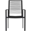 Matgrupp för trädgården 9 delar svart vidaXL 200 cm table length – miniatyr 4