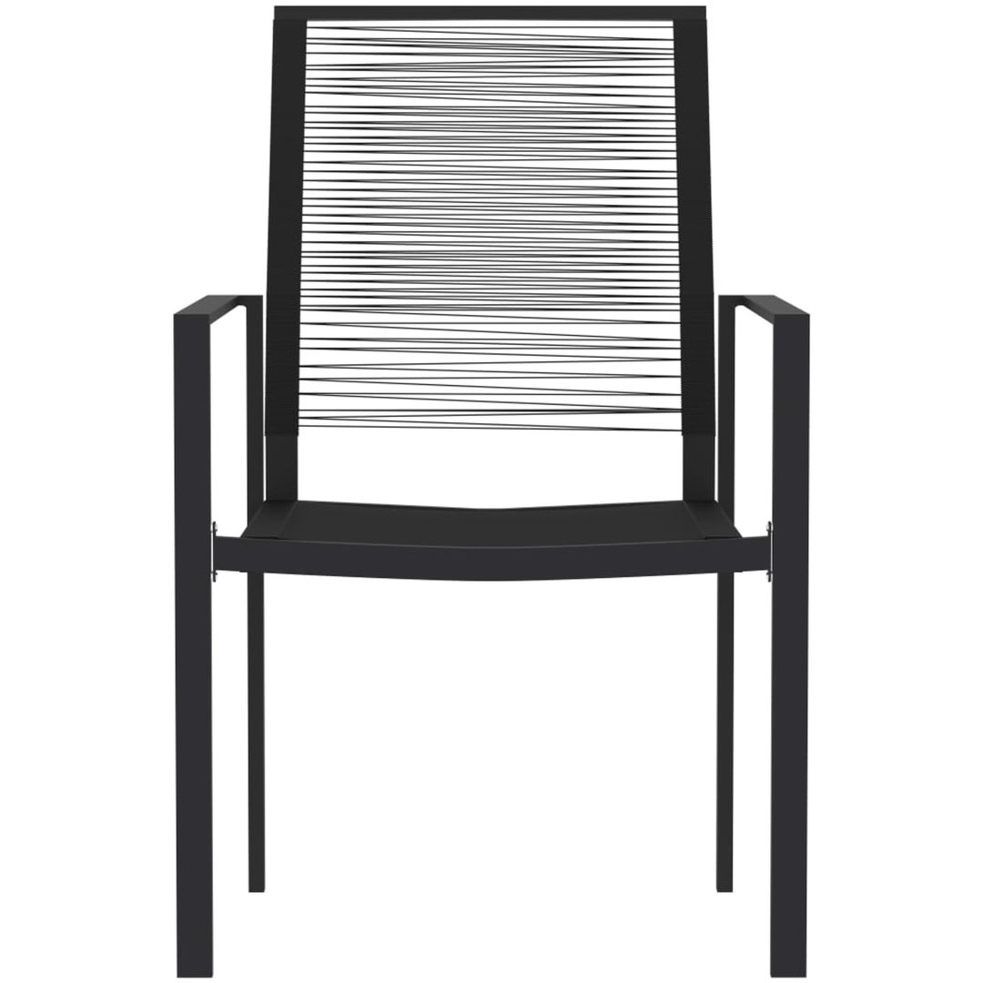 Matgrupp för trädgården 9 delar svart vidaXL 200 cm table length – bild 4