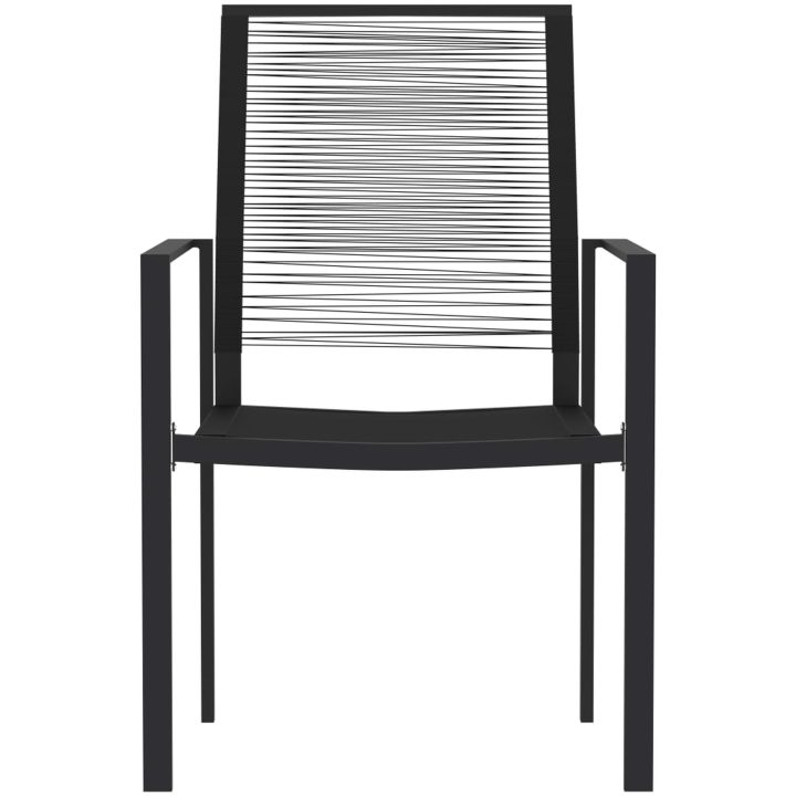 Matgrupp för trädgården 9 delar svart vidaXL 200 cm table length – bild 4