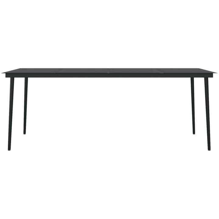 Matgrupp för trädgården 9 delar svart vidaXL 200 cm table length – bild 6