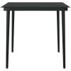 Matgrupp för trädgården delar grå och svart vidaXL 80 cm table length – miniatyr 6