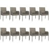 Matgrupp för trädgården dynor 11 delar svart&grå konstrottning vidaXL 200 cm table length – miniatyr 4