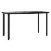 Matgrupp för trädgården dynor 11 delar svart&grå konstrottning vidaXL 200 cm table length – miniatyr 6