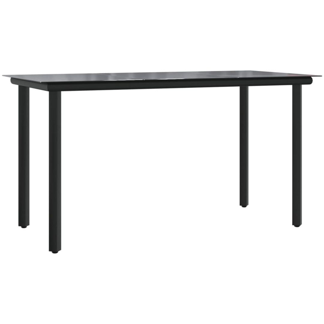 Matgrupp för trädgården dynor 11 delar svart&grå konstrottning vidaXL 200 cm table length – bild 6
