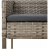 Matgrupp för trädgården dynor 11 delar svart&grå konstrottning vidaXL 200 cm table length – miniatyr 8
