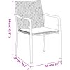 Matgrupp för trädgården dynor 5 delar konstrottning & stål vidaXL 80 cm table length – miniatyr 10
