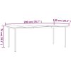 Matgrupp för trädgården dynor 7 delar svart&grå konstrottning vidaXL 200 cm table length – miniatyr 10