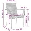 Matgrupp för trädgården dynor 9 delar svart&grå konstrottning vidaXL 200 cm table length – miniatyr 9
