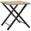 Matgrupp för trädgården hopfällbar 5 delar beige konstrotting vidaXL – miniatyr 6