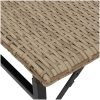 Matgrupp för trädgården hopfällbar 5 delar beige konstrotting vidaXL – miniatyr 9