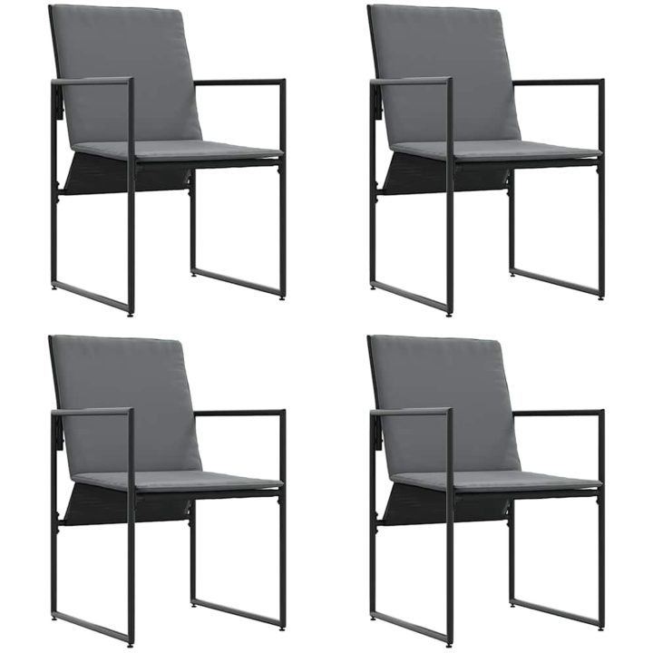 Matgrupp för trädgården med dynor 10 delar stål och textilen vidaXL Medium – bild 4