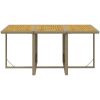 Matgrupp för trädgården med dynor 11 delar konstrotting beige vidaXL 163 cm bordslängd – miniatyr 11