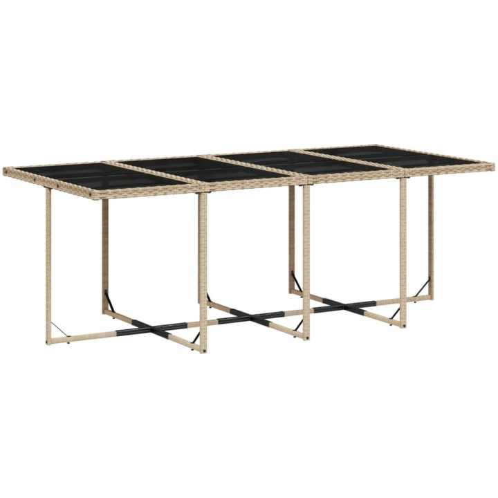 Matgrupp för trädgården med dynor 13 delar beige konstrotting vidaXL – bild 3