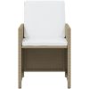 Matgrupp för trädgården med dynor 13 delar konstrotting beige vidaXL 219 cm bordslängd – miniatyr 6