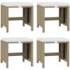 Matgrupp för trädgården med dynor 13 delar konstrotting beige vidaXL 219 cm bordslängd – miniatyr 7