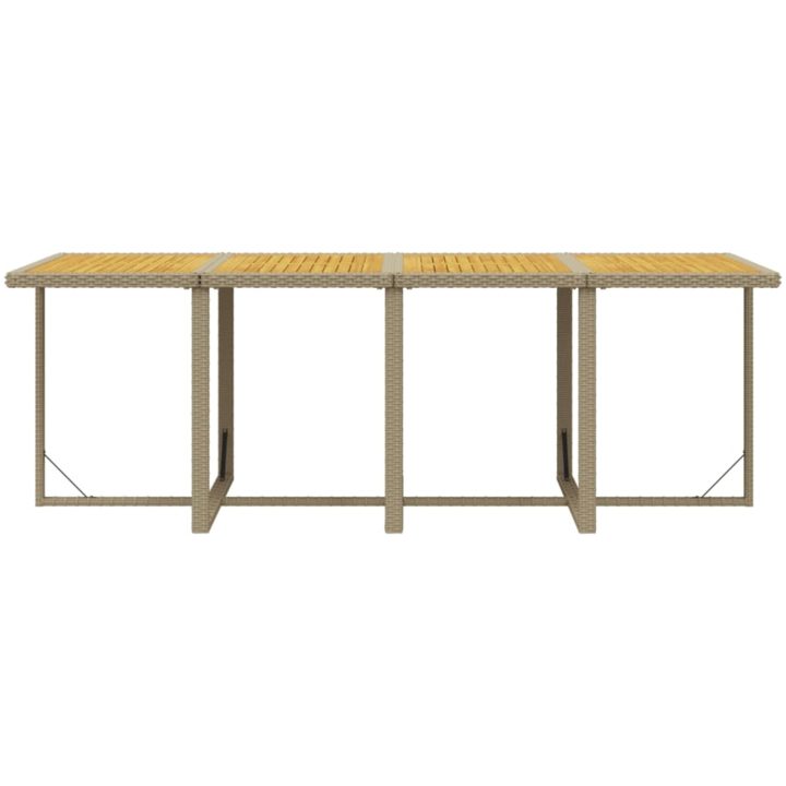 Matgrupp för trädgården med dynor 13 delar konstrotting beige vidaXL 219 cm bordslängd – bild 10