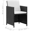 Matgrupp för trädgården med dynor 13 delar konstrotting svart vidaXL – miniatyr 9
